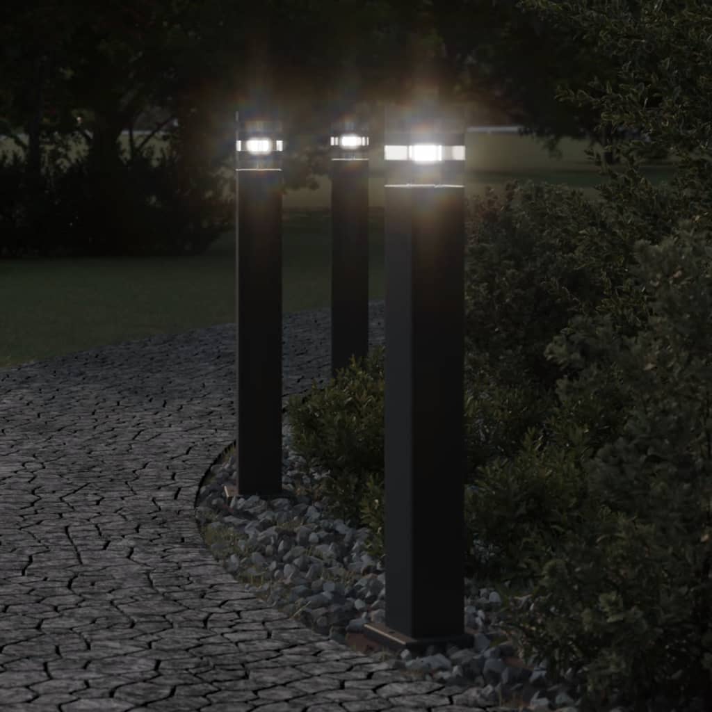 Outdoor lamp, black, 80cm, aluminum