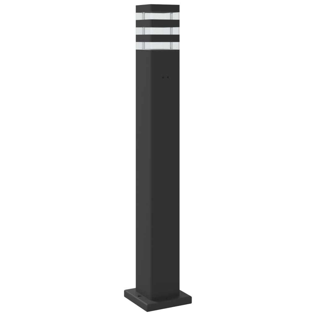 Lauko šviestuvai, 3vnt., juodi, 80cm, aliuminis
