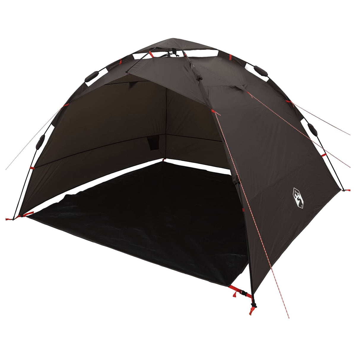 Fishing tent, brown, four-person, quick-release
