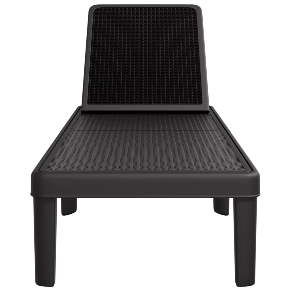 Sun lounger, 155.5x57x28cm, PP, 4-position adjustable