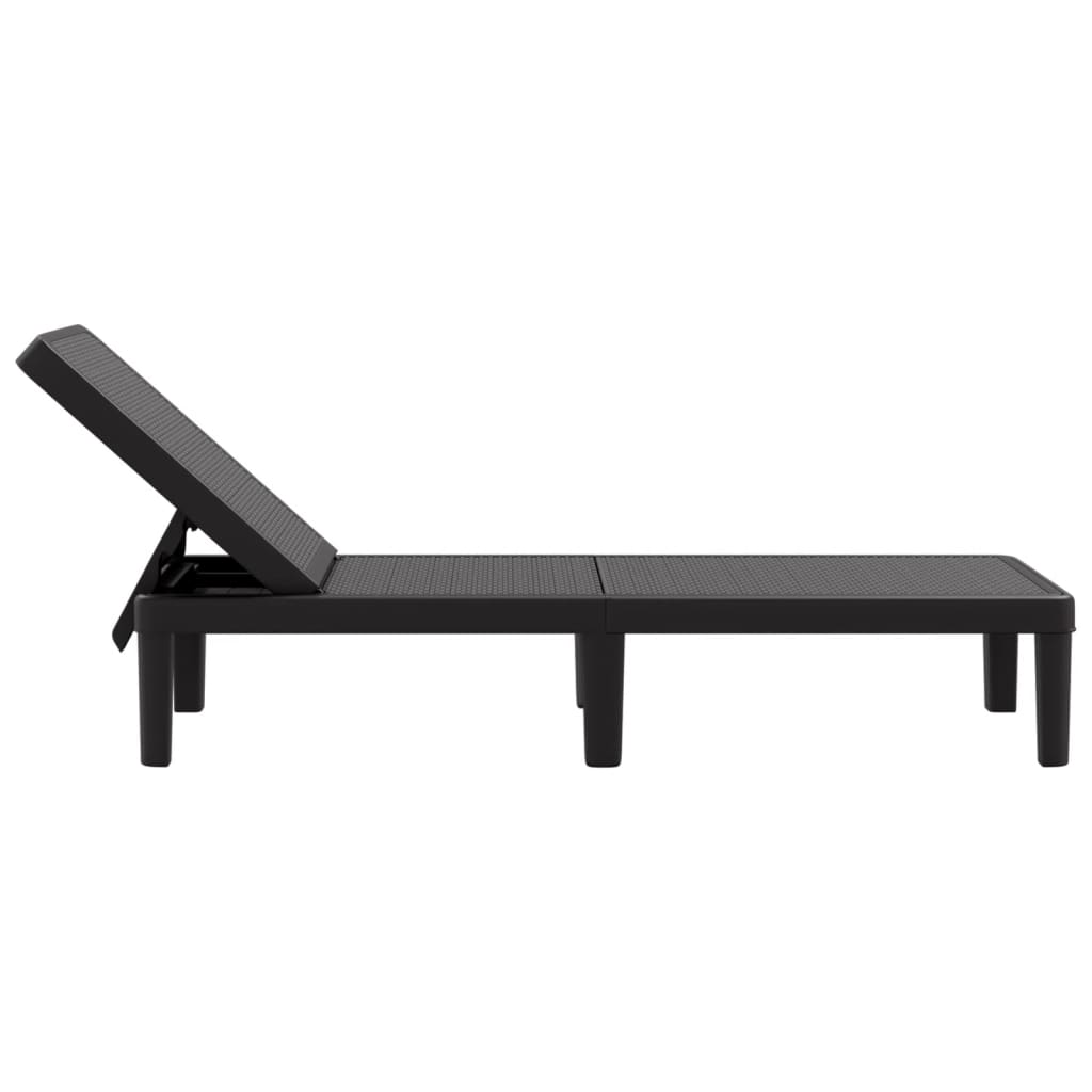 Sun lounger, 155.5x57x28cm, PP, 4-position adjustable