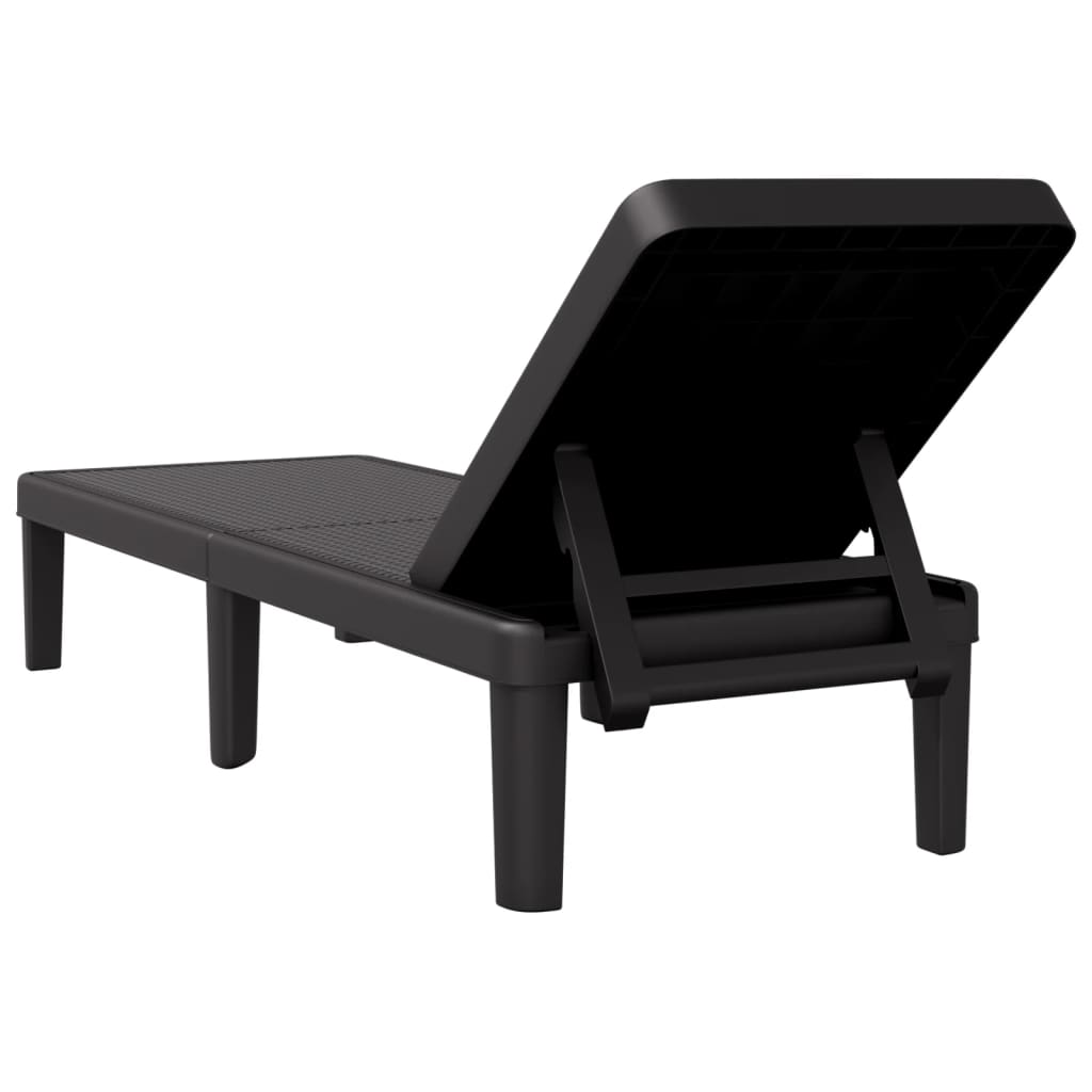 Sun lounger, 155.5x57x28cm, PP, 4-position adjustable