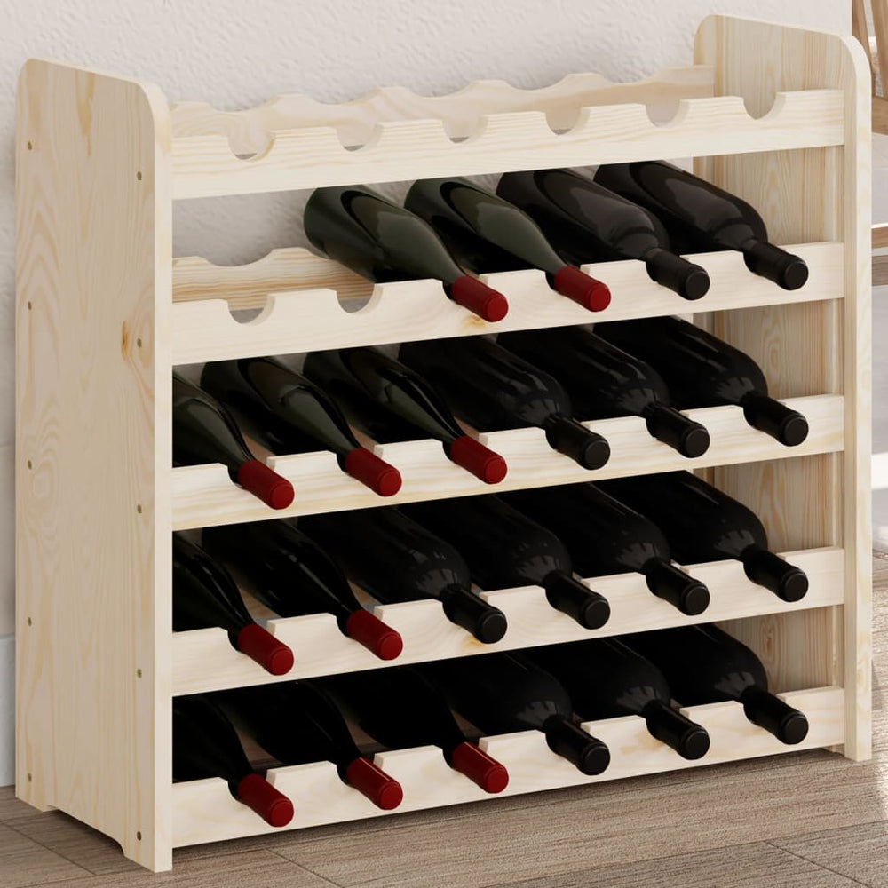 Vyno butelių stovas, 67,5x25x60cm, pušies medienos masyvas