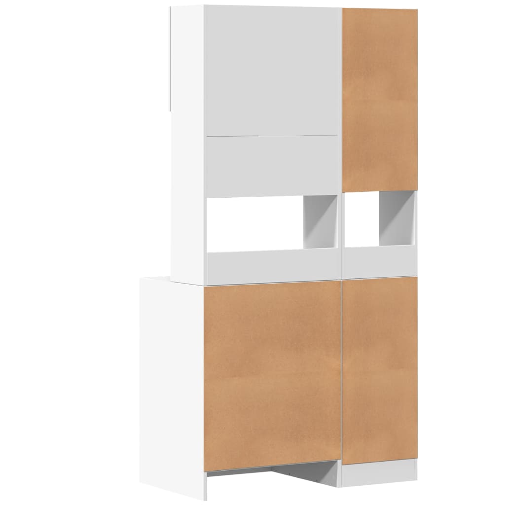 Virtuves skapis, balts, 95x50x180cm, apstrādāta koksne