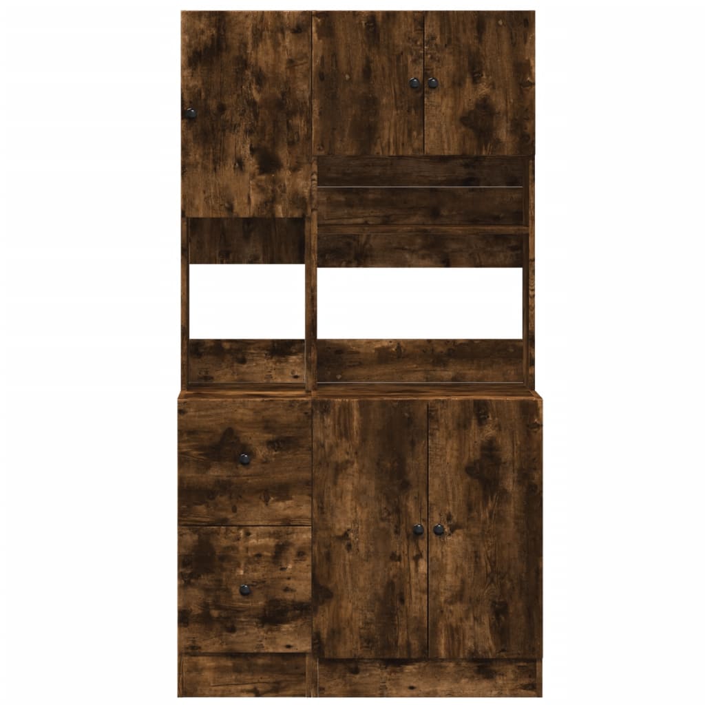 Kitchen cabinet, smoky oak, 95x50x180cm, wood