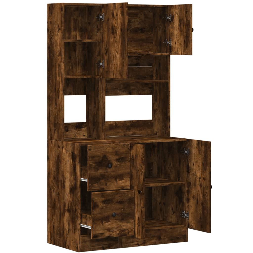 Kitchen cabinet, smoky oak, 95x50x180cm, wood