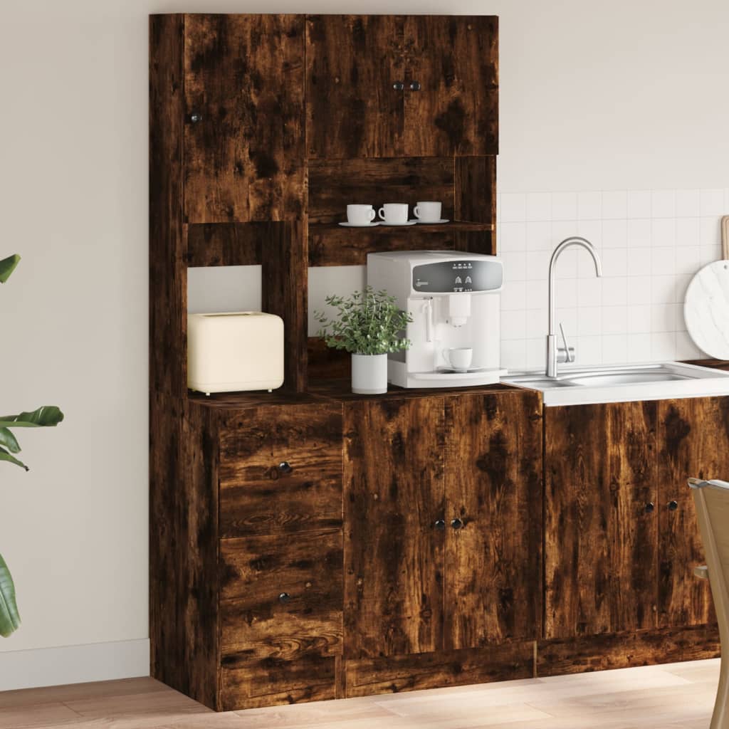 Kitchen cabinet, smoky oak, 95x50x180cm, wood