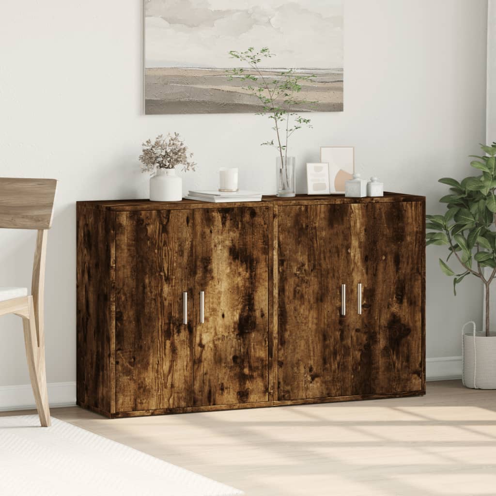 Sideboards, 2 pcs, smoky oak, 60x31x70cm, wood