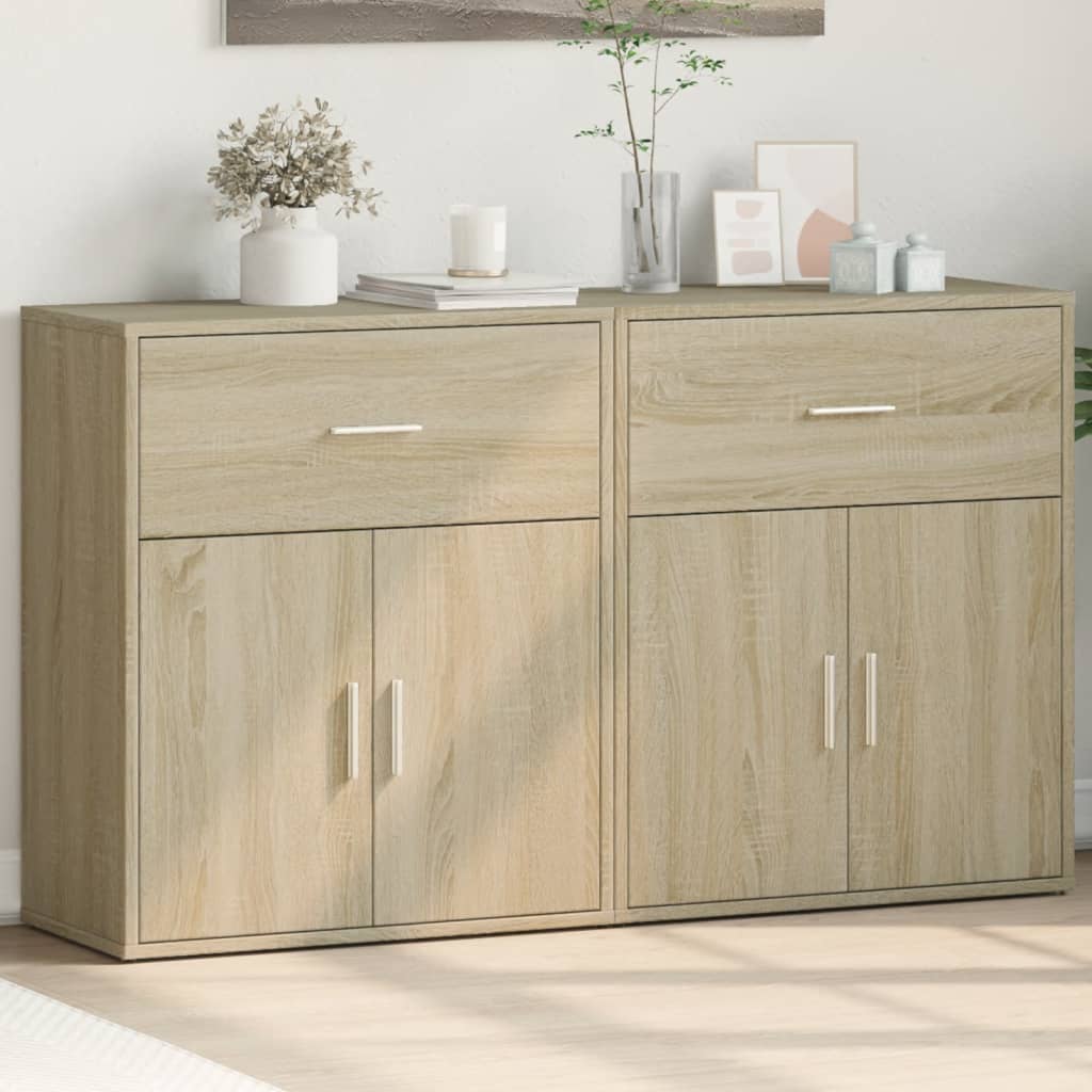 Sideboards, 2 pcs., oak, 60x31x70cm, finished wood