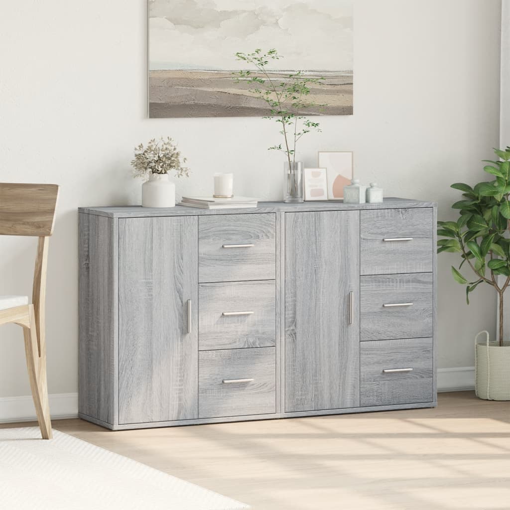 Sideboards, 2 pcs., grey oak, 60x31x70cm, wood