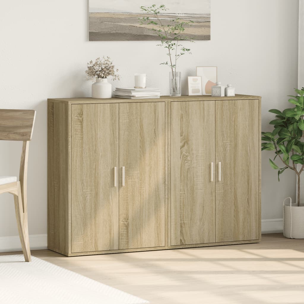 Sideboards, 2 pcs., oak, 60x31x84cm, treated wood
