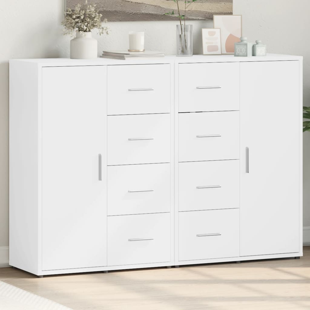 Sideboards, 2 pcs., white, 60x31x84cm, engineered wood