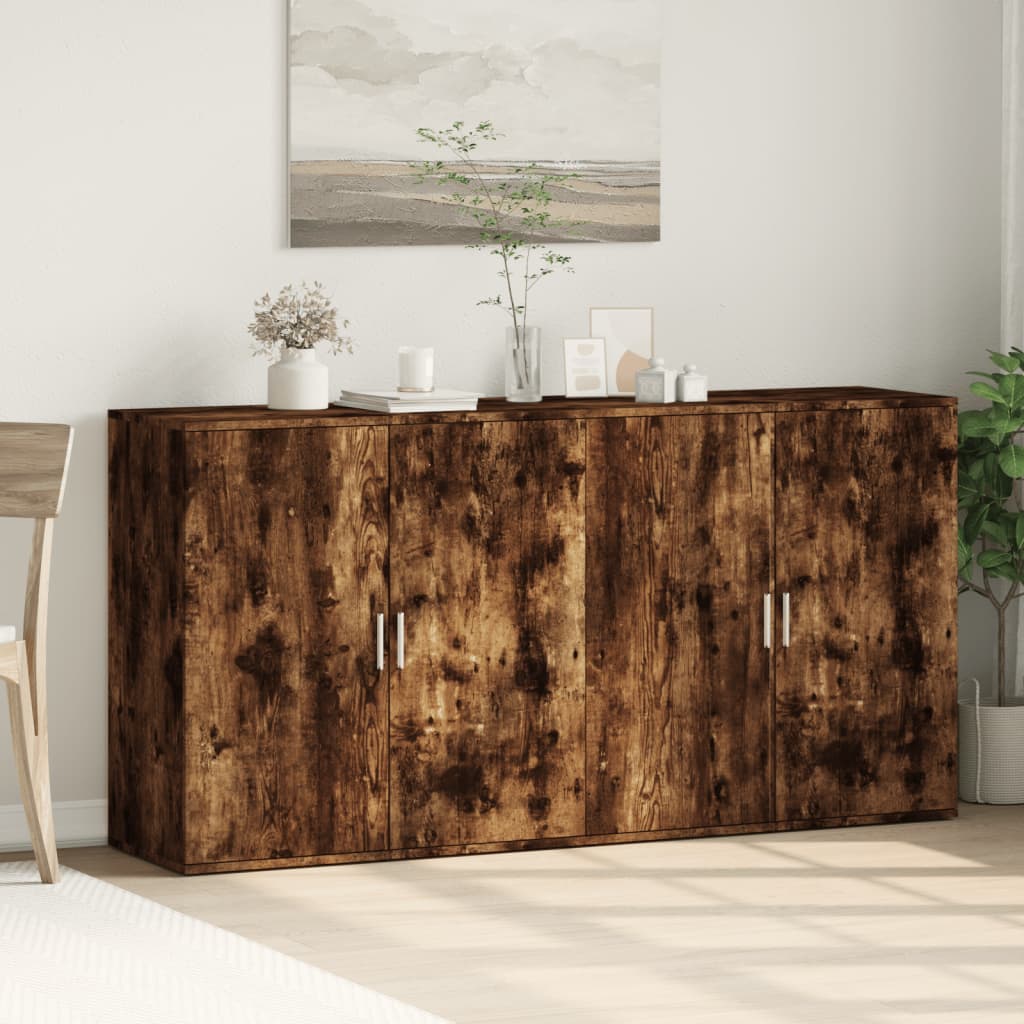 Sideboards, 2 pcs, smoky oak, 79x38x80cm, wood