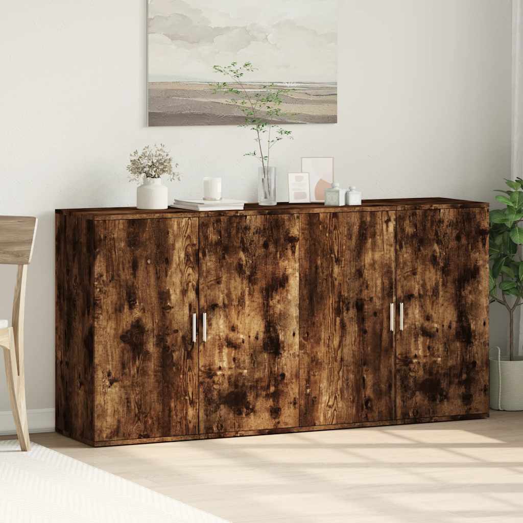 Sideboards, 2 pcs, smoky oak, 79x38x80cm, wood