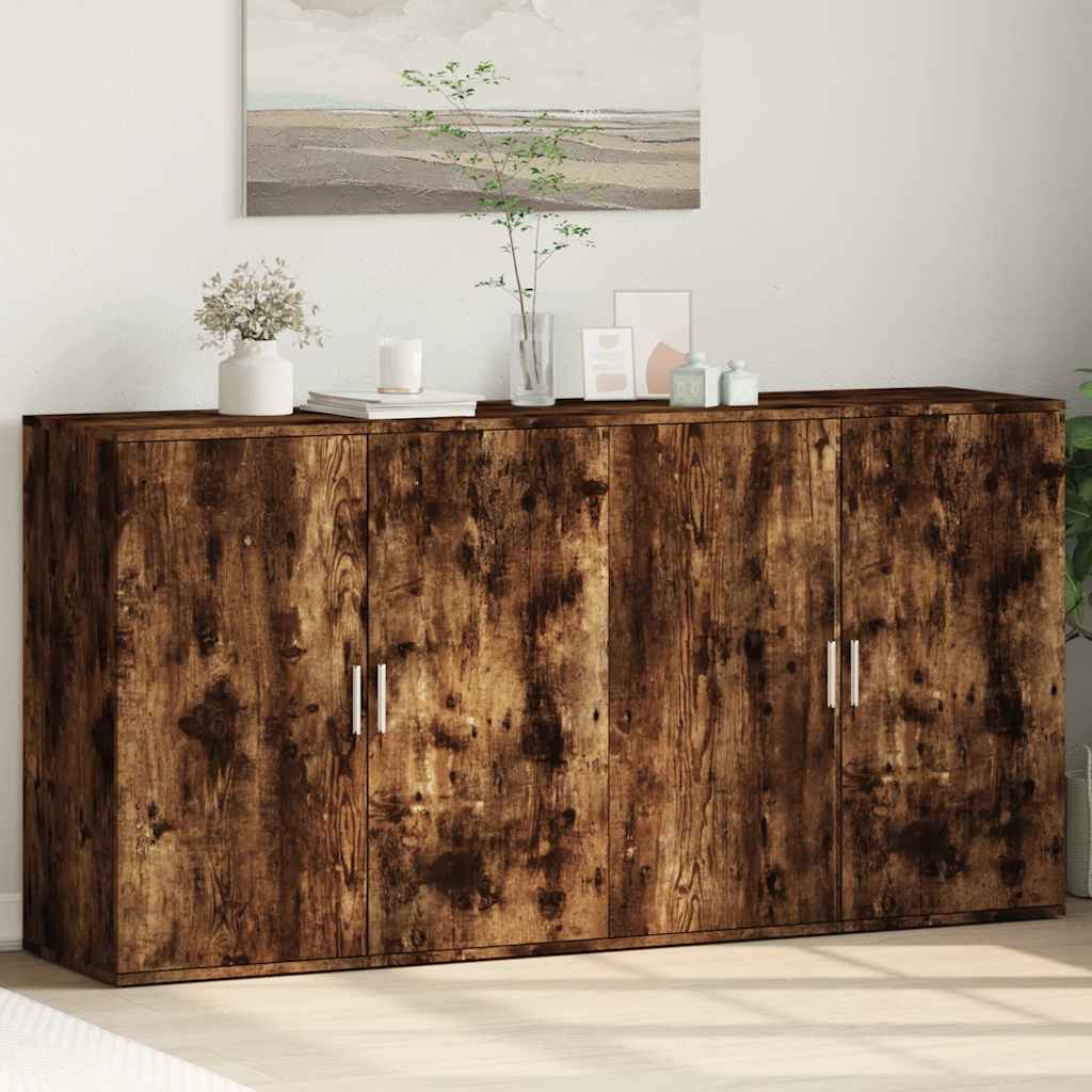 Sideboards, 2 pcs, smoky oak, 79x38x80cm, wood