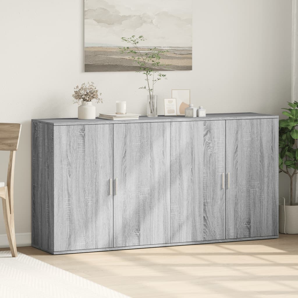 Naktsskapīši, 2 gab., pelēka ozola, 79x38x80cm, koks