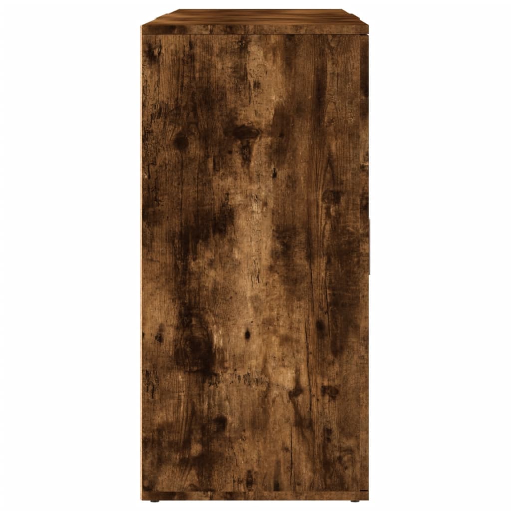 Side cabinets, 3 pcs., smoky oak, engineered wood