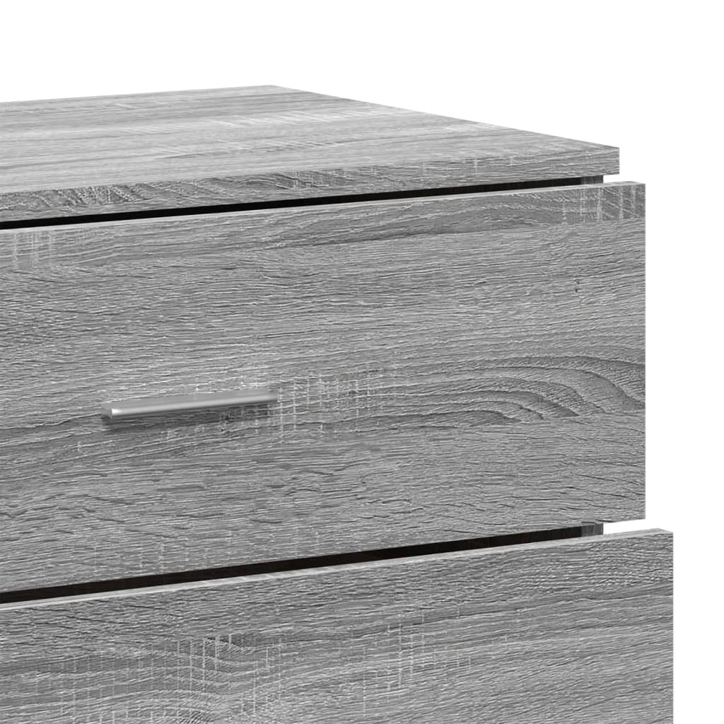 Sideboards, 3 pcs., grey oak, engineered wood