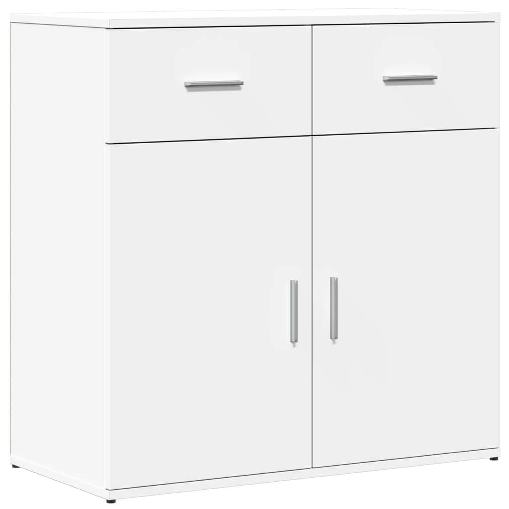 Sideboards, 2 pcs., white, 79x38x80cm, engineered wood