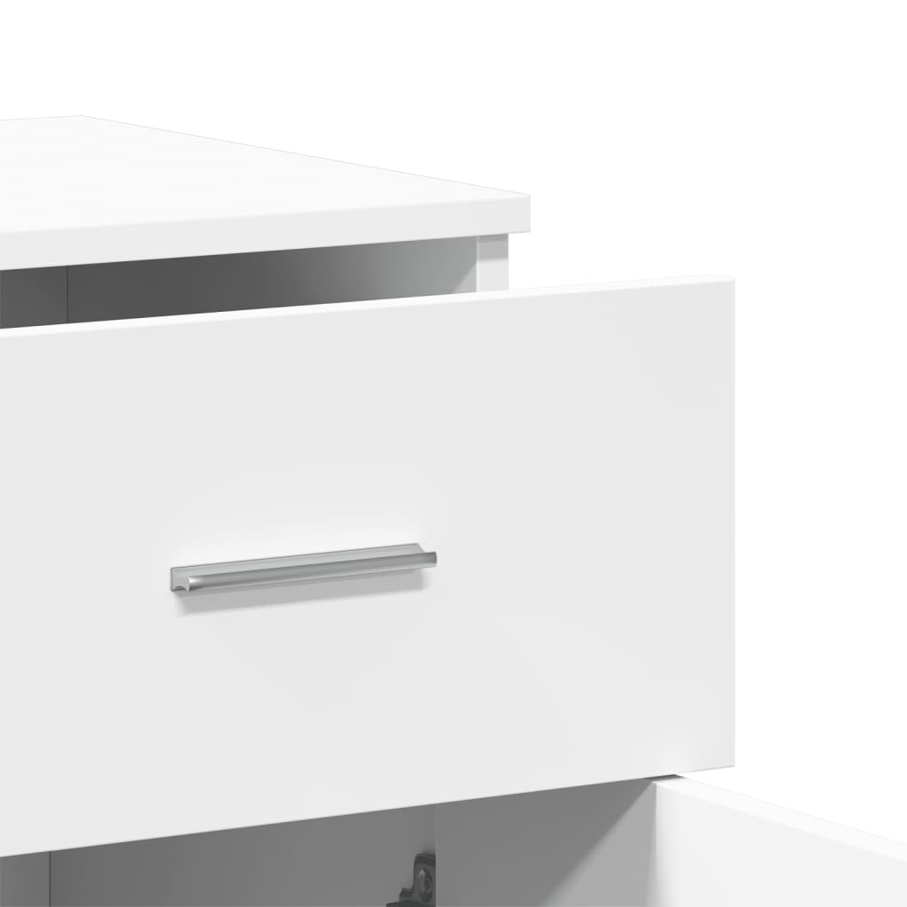 Sideboards, 2 pcs., white, 79x38x80cm, engineered wood
