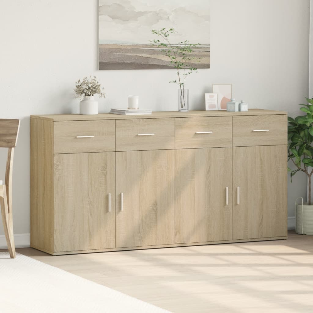Sideboards, 2 pcs., oak, 79x38x80cm, treated wood