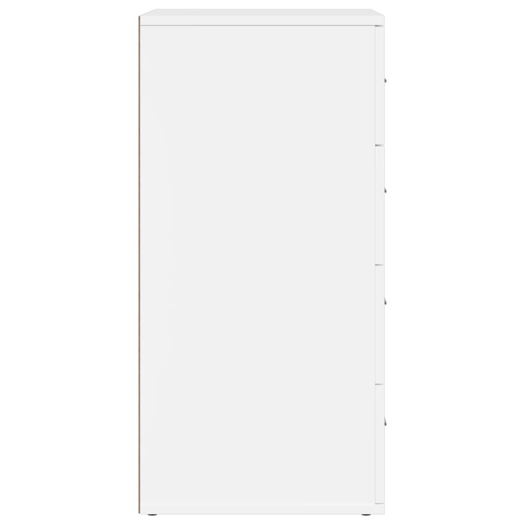 Šoninės spintelės, 2vnt., baltos, 60x39x80cm, apdirbta mediena