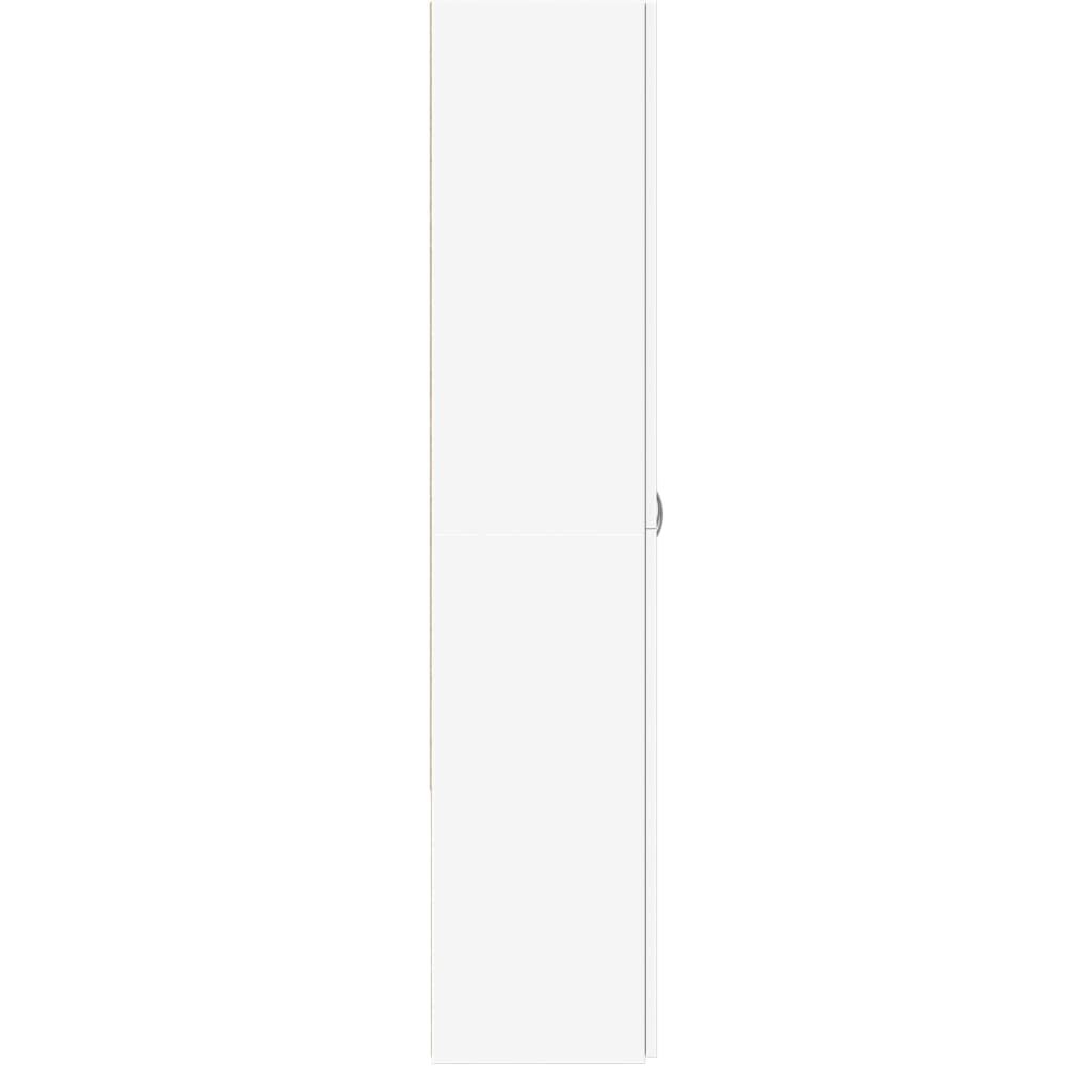 Filing cabinet, white, 60x32x153cm, engineered wood