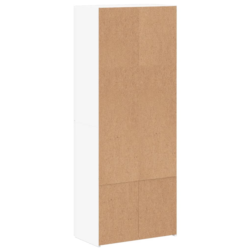 Filing cabinet, white, 60x32x153cm, engineered wood