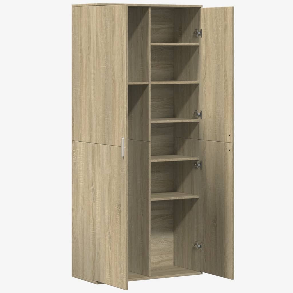 Chest of drawers, Sonoma oak, 80x35x180cm, engineered wood