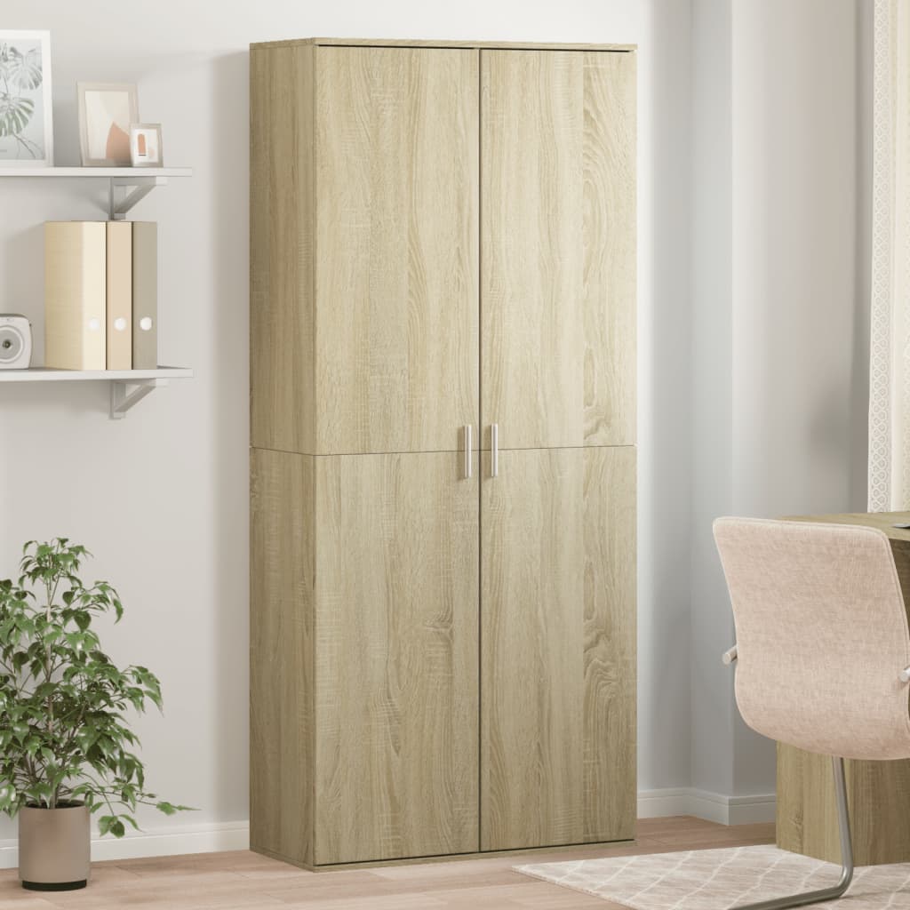 Chest of drawers, Sonoma oak, 80x35x180cm, engineered wood