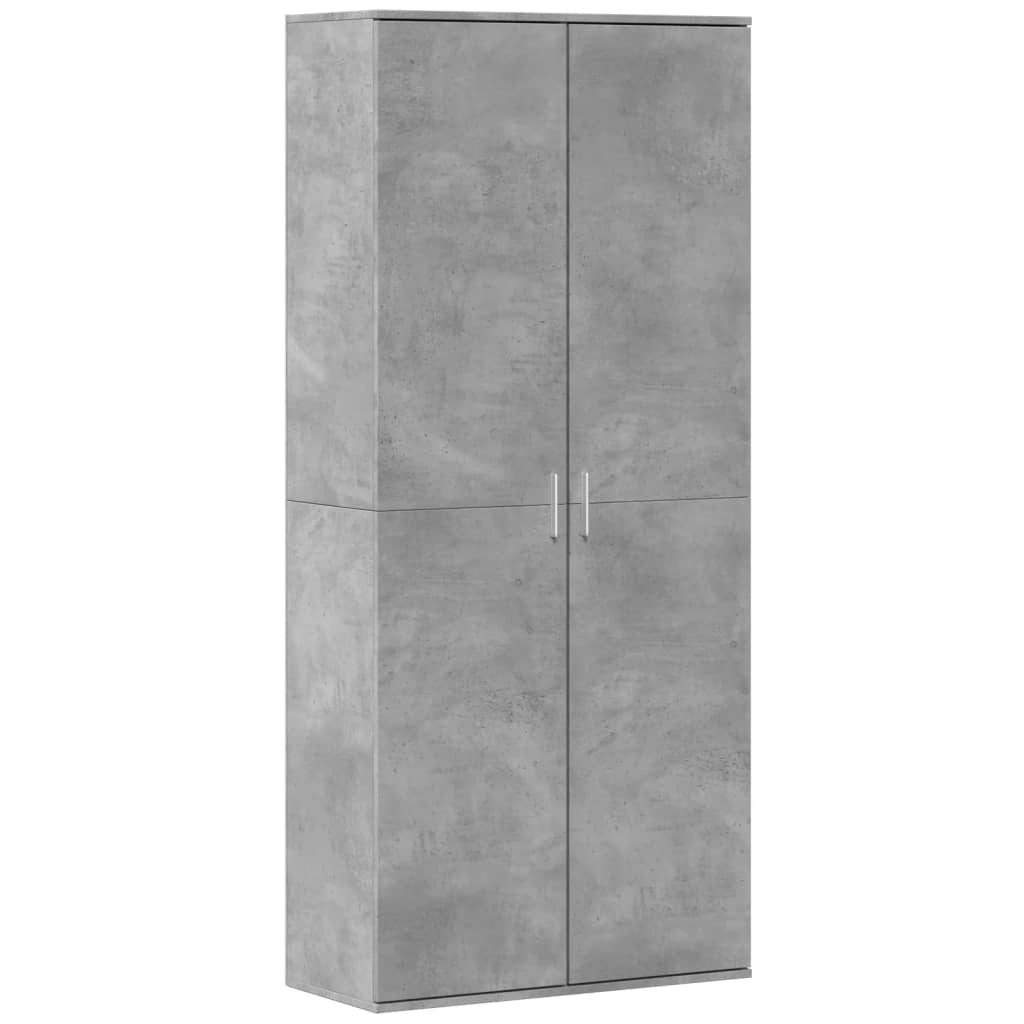 Komoda, betono pilkos spalvos, 80x35x180cm, apdirbta mediena