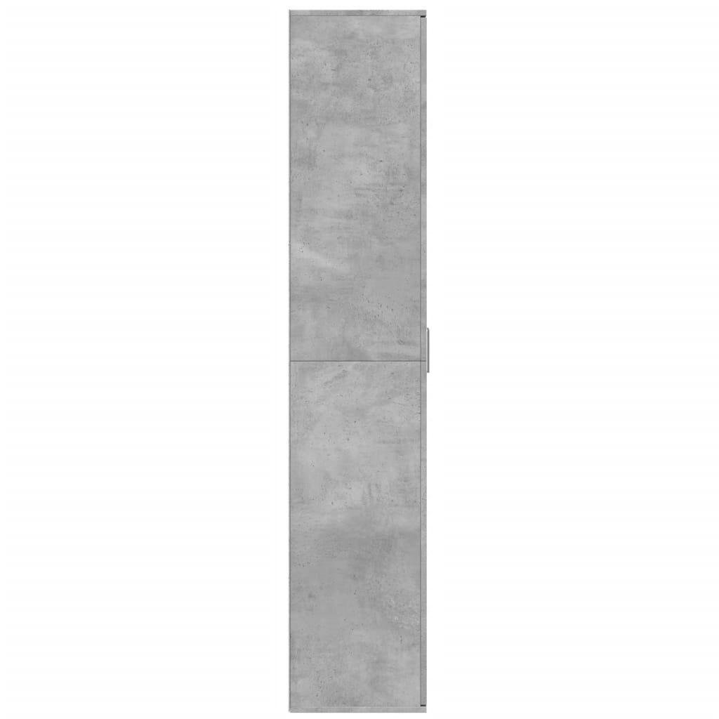 Komoda, betono pilkos spalvos, 80x35x180cm, apdirbta mediena