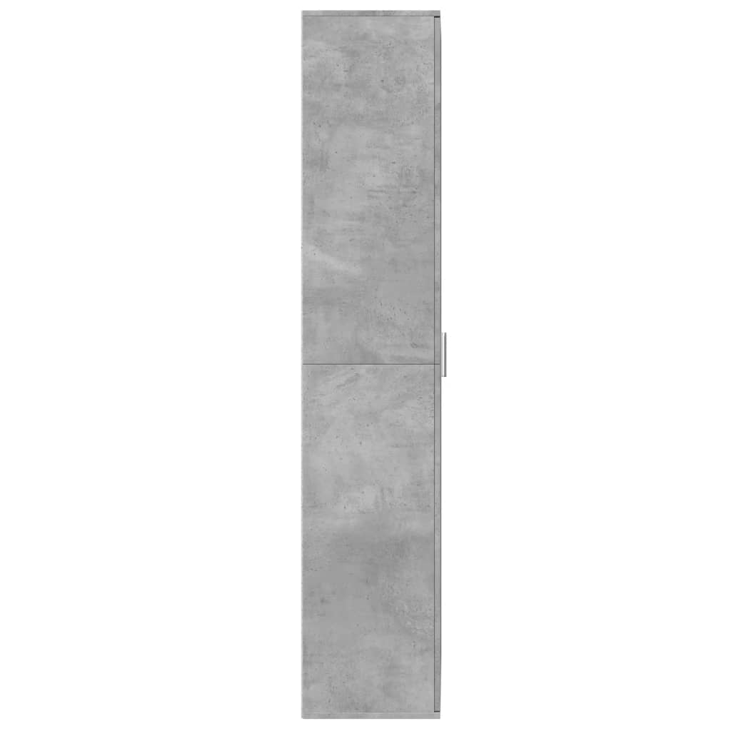 Komoda, betono pilkos spalvos, 70x35x180cm, apdirbta mediena