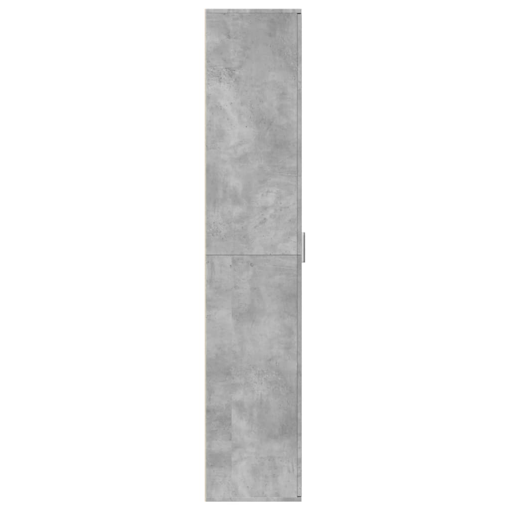 Komoda, betono pilkos spalvos, 60x35x180cm, apdirbta mediena