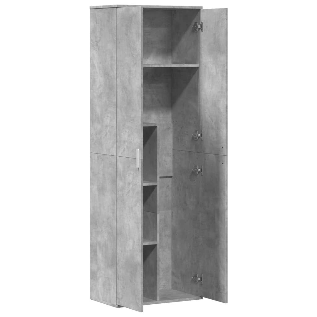 Komoda, betono pilkos spalvos, 60x35x180cm, apdirbta mediena