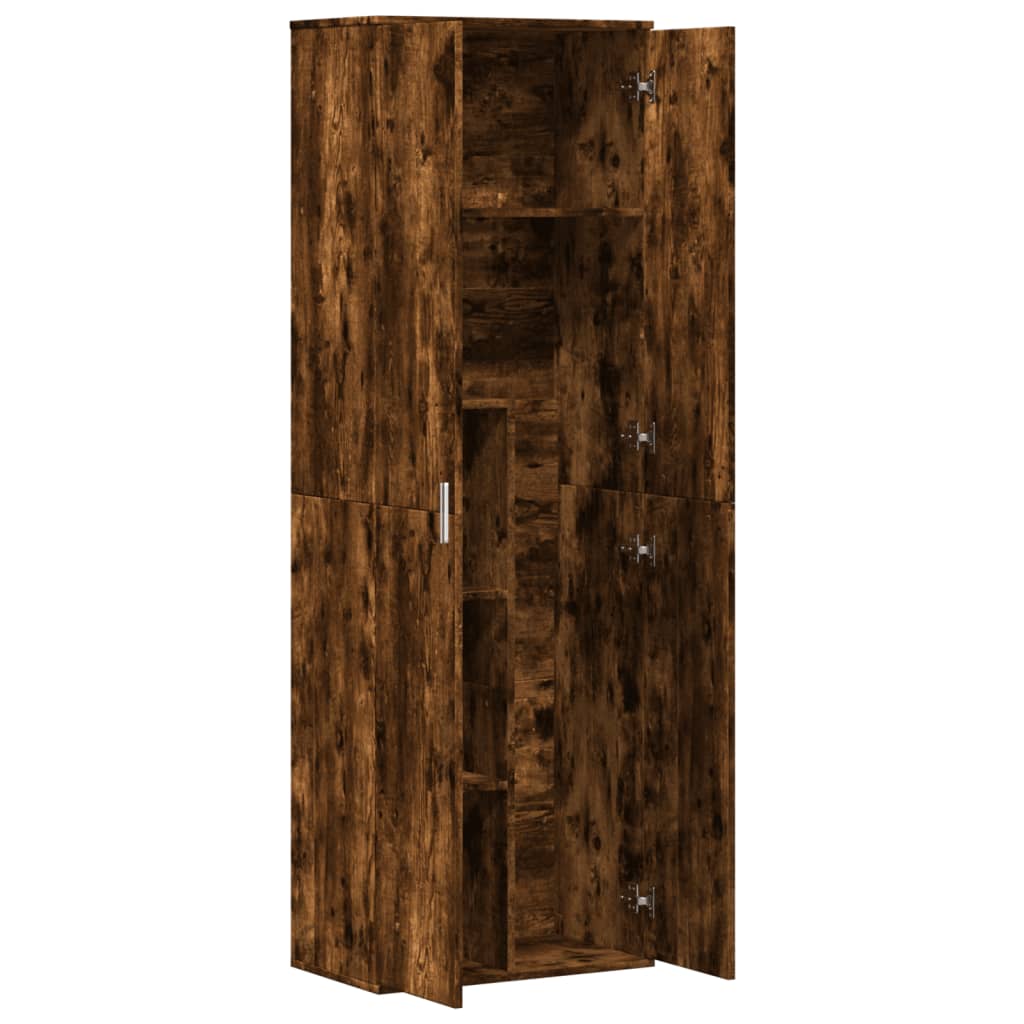 Chest of drawers, smoky oak, 60x35x180cm, engineered wood
