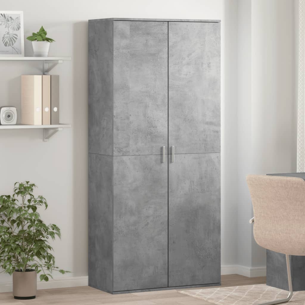 Apavu skapis, betona pelēks, 80x39x178cm, MDP