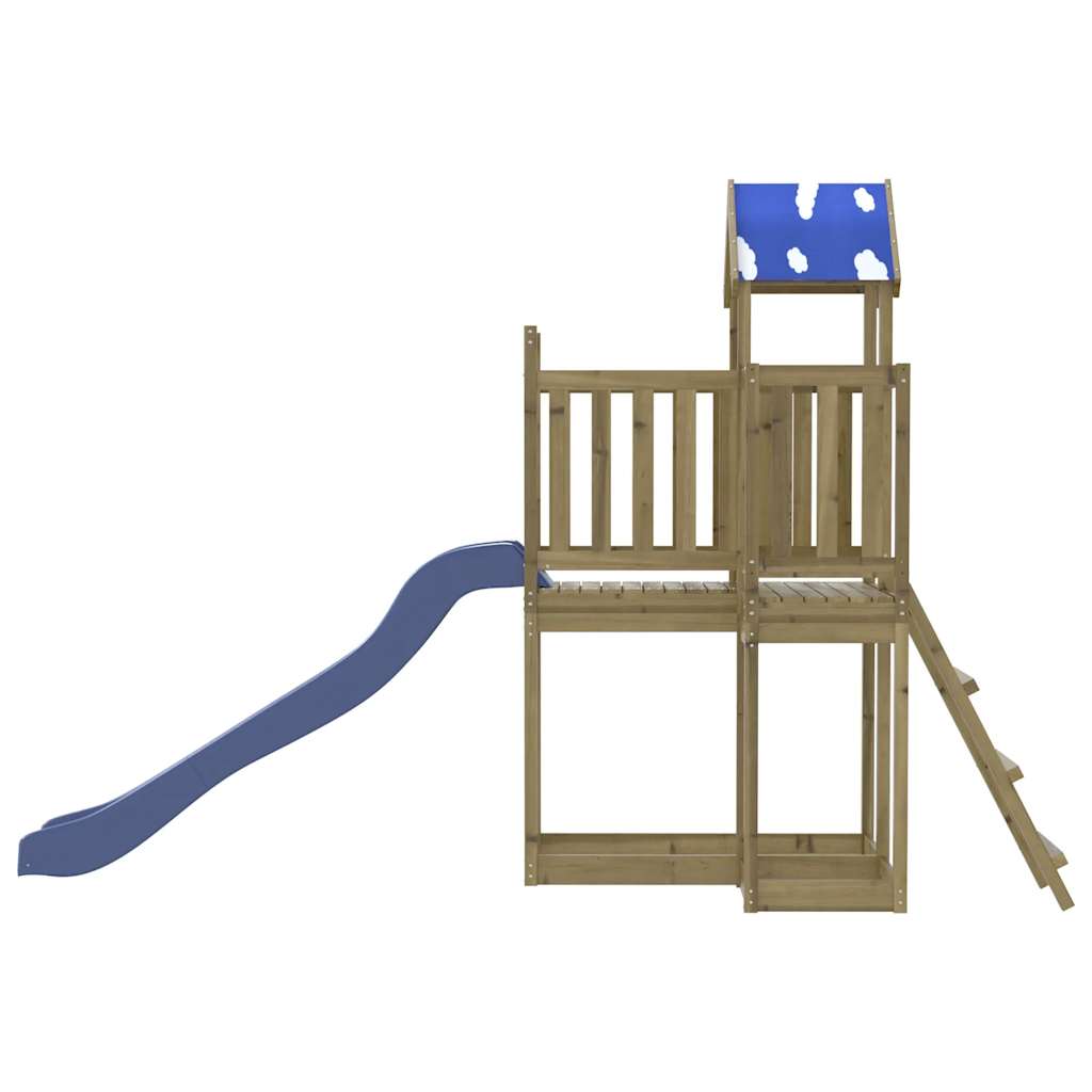 Outdoor playground set, impregnated pine wood