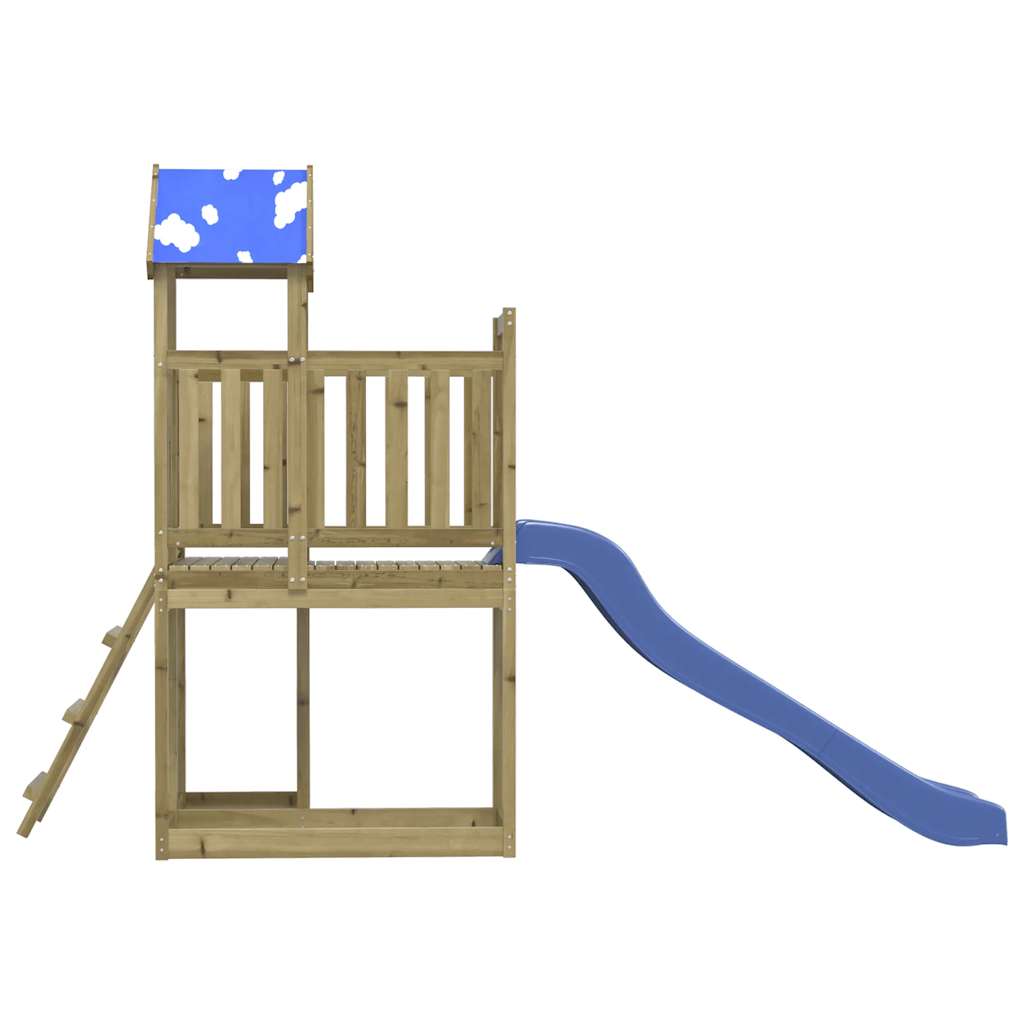 Outdoor playground set, impregnated pine wood