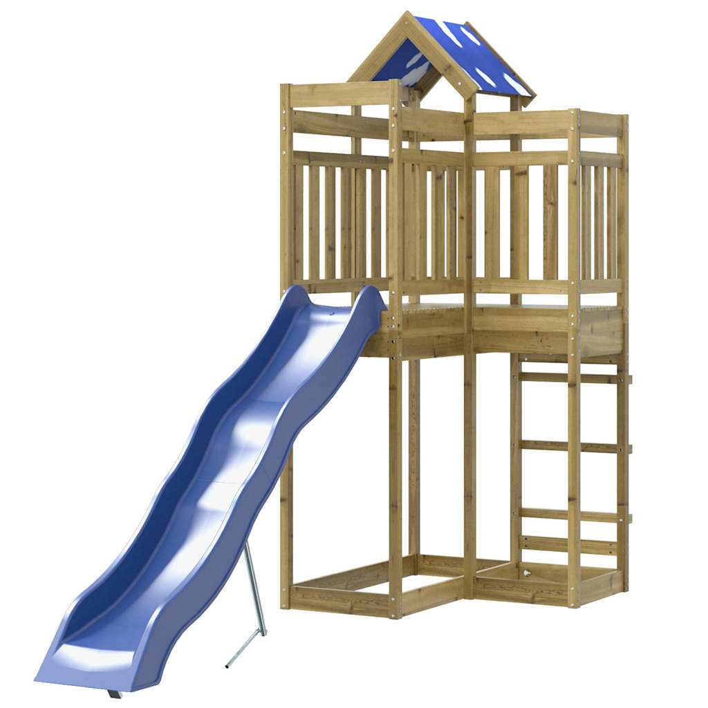 Outdoor playground set, impregnated pine wood