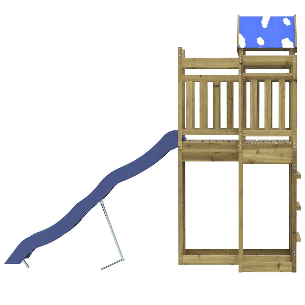 Outdoor playground set, impregnated pine wood