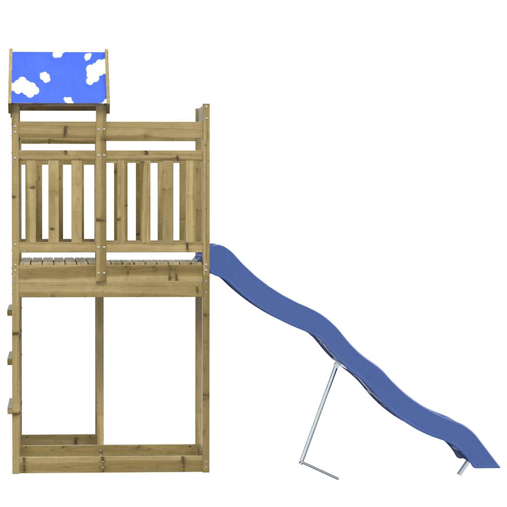 Outdoor playground set, impregnated pine wood
