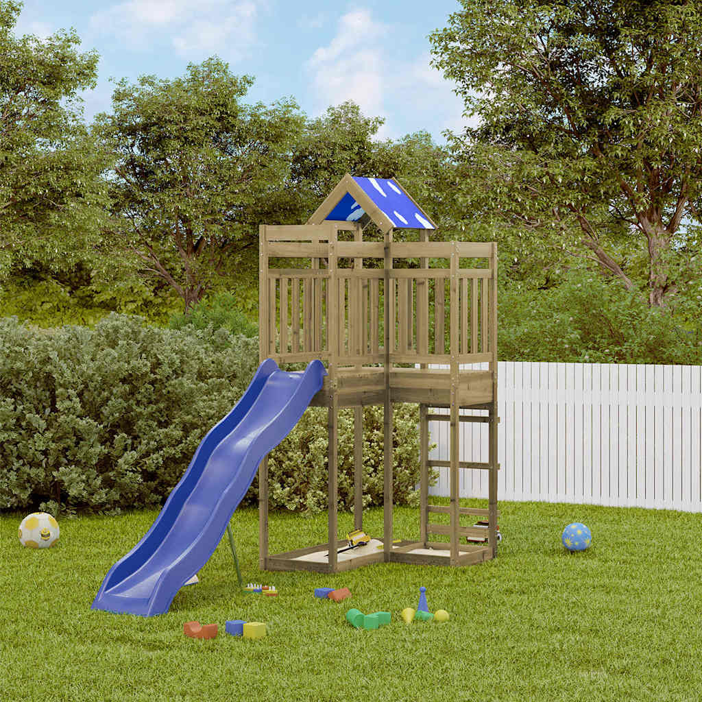 Outdoor playground set, impregnated pine wood