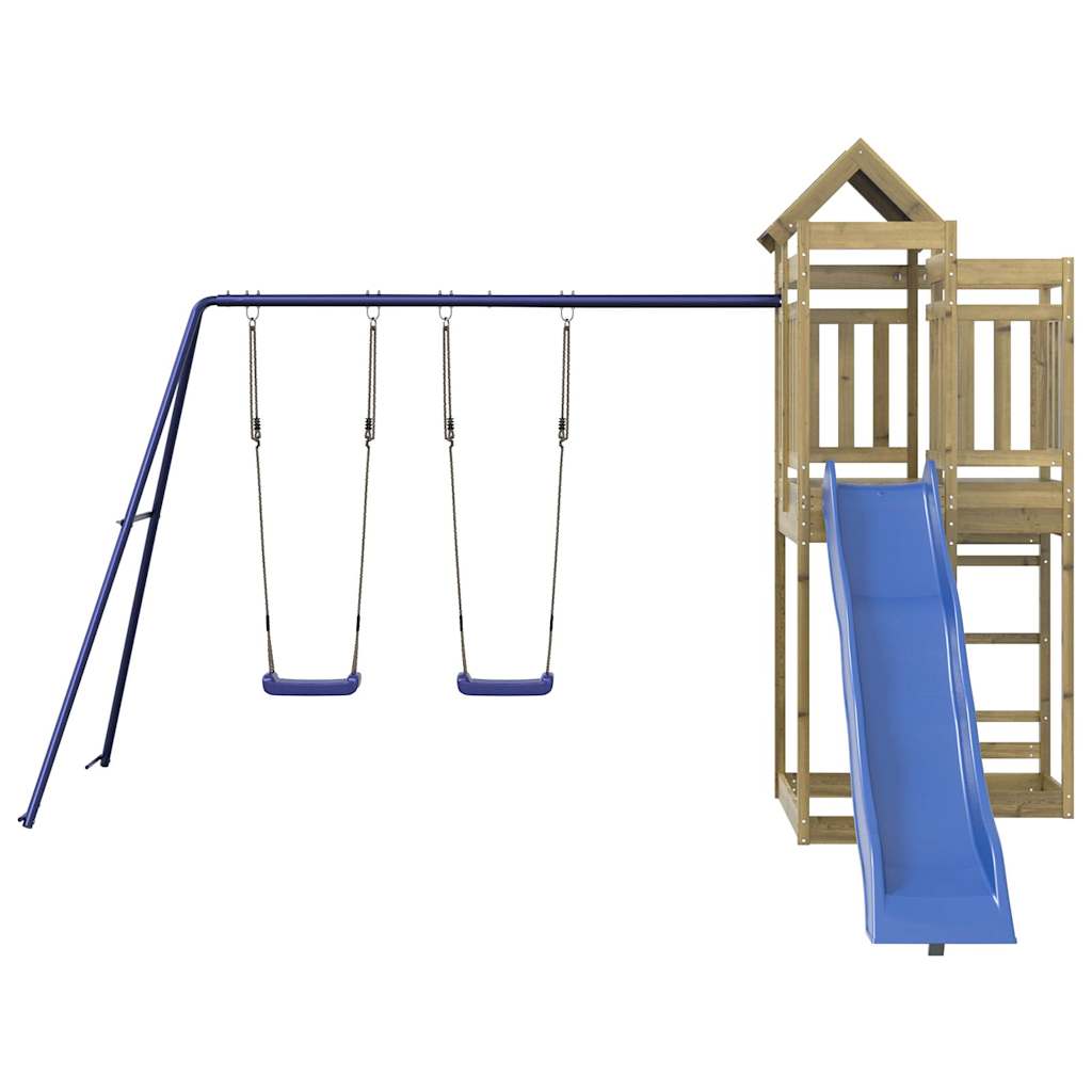 Outdoor playground set, impregnated pine wood