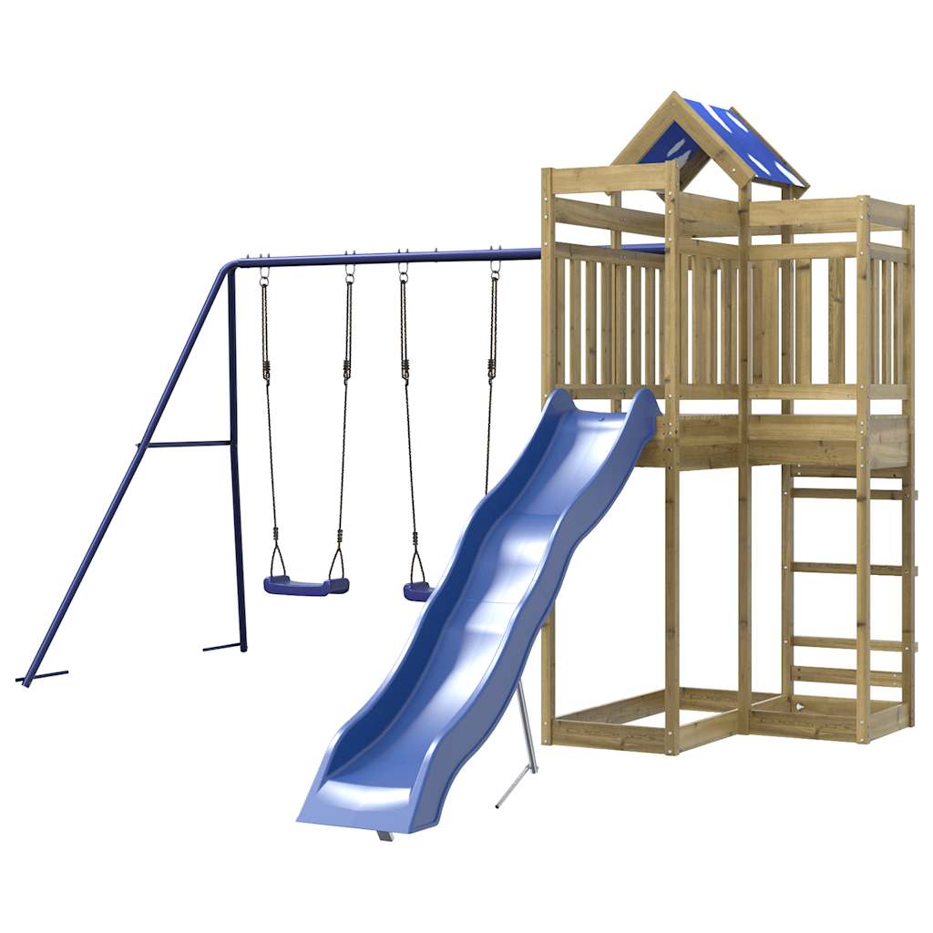 Outdoor playground set, impregnated pine wood