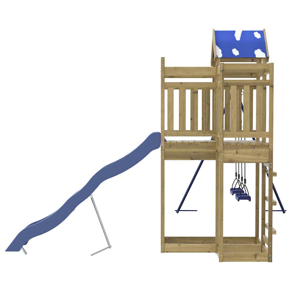 Outdoor playground set, impregnated pine wood