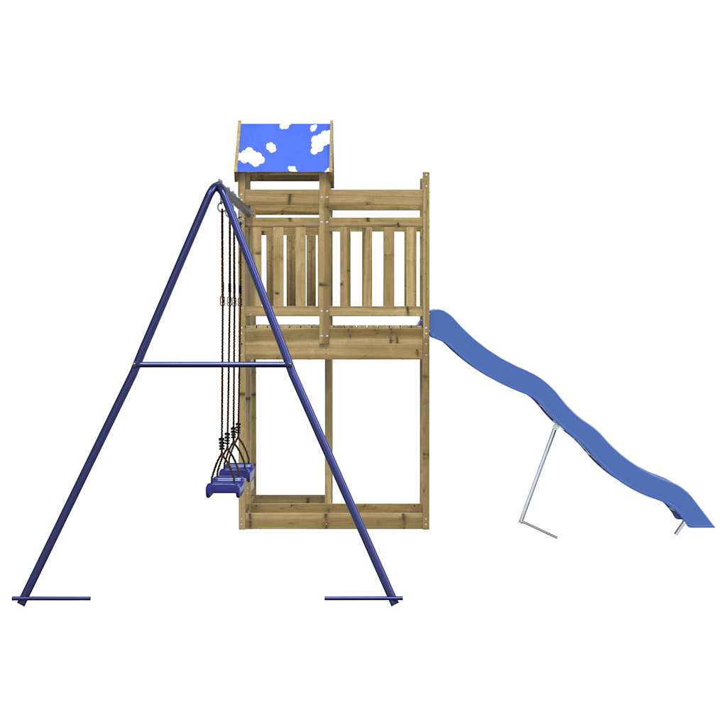Outdoor playground set, impregnated pine wood
