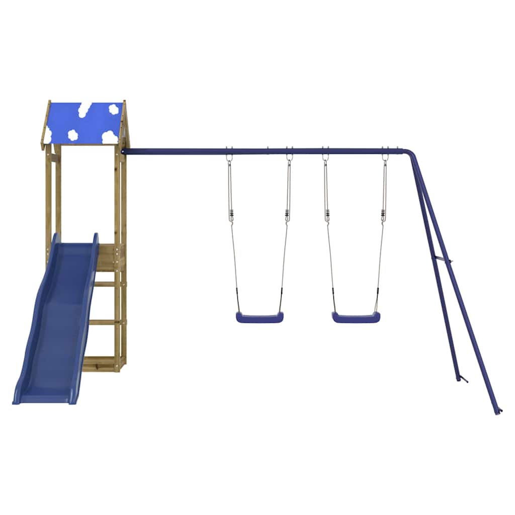 Outdoor playground set, impregnated pine wood