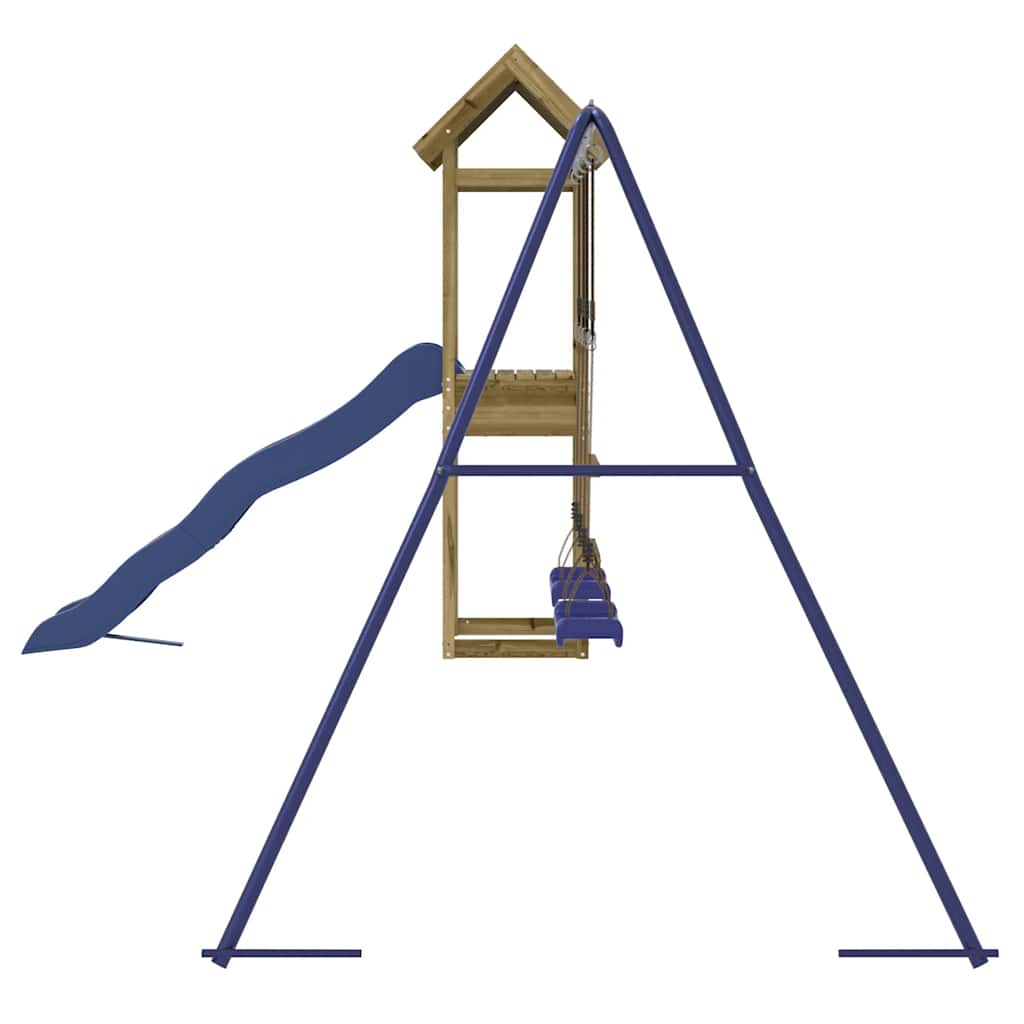 Outdoor playground set, impregnated pine wood