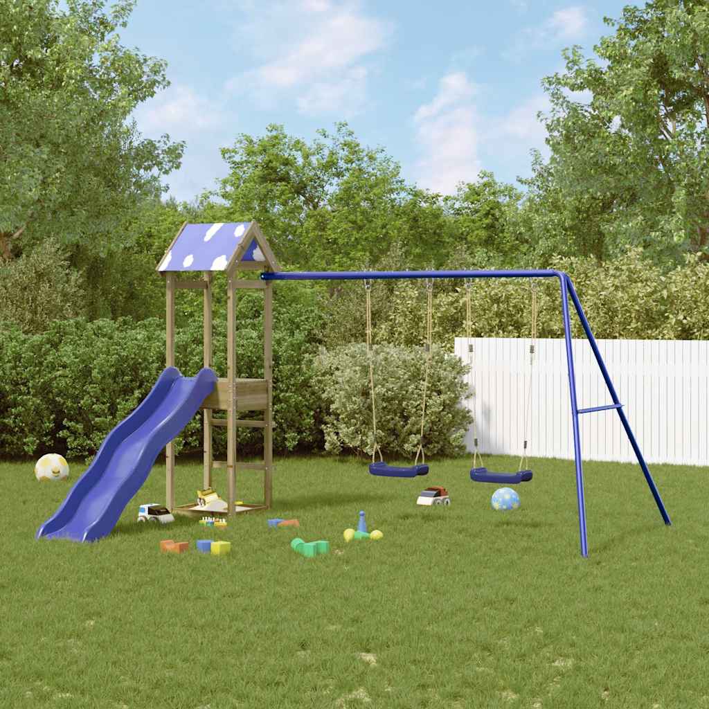 Outdoor playground set, impregnated pine wood